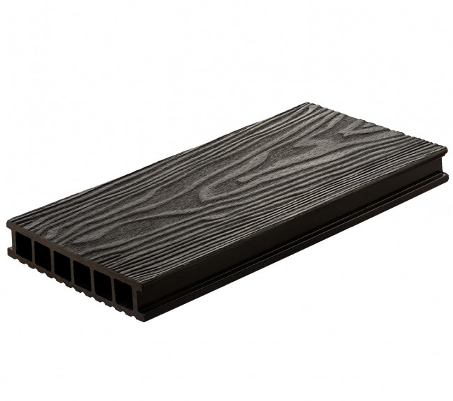 Террасная доска из ДПК Polywood Mineral Duo 3-D графит Террасная доска из ДПК Polywood Mineral Duo 3-D графит